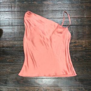 One-Shoulder Coral Top